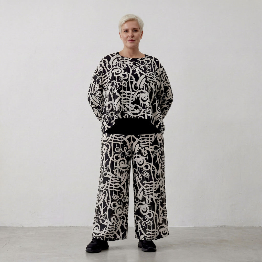 AKH Fashion Überwurf 7011 Pureline, Schwarz-Weiß