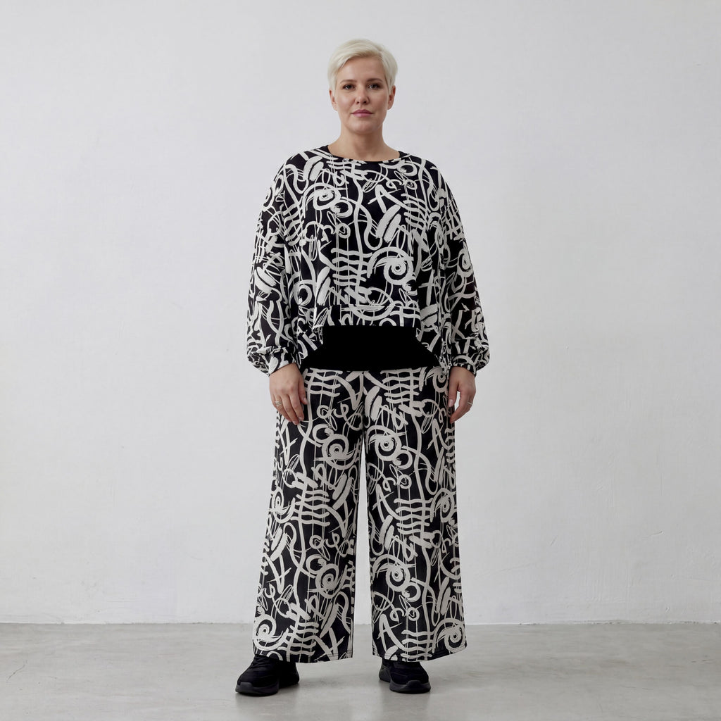 AKH Fashion Überwurf 7011 Pureline, Schwarz-Weiß