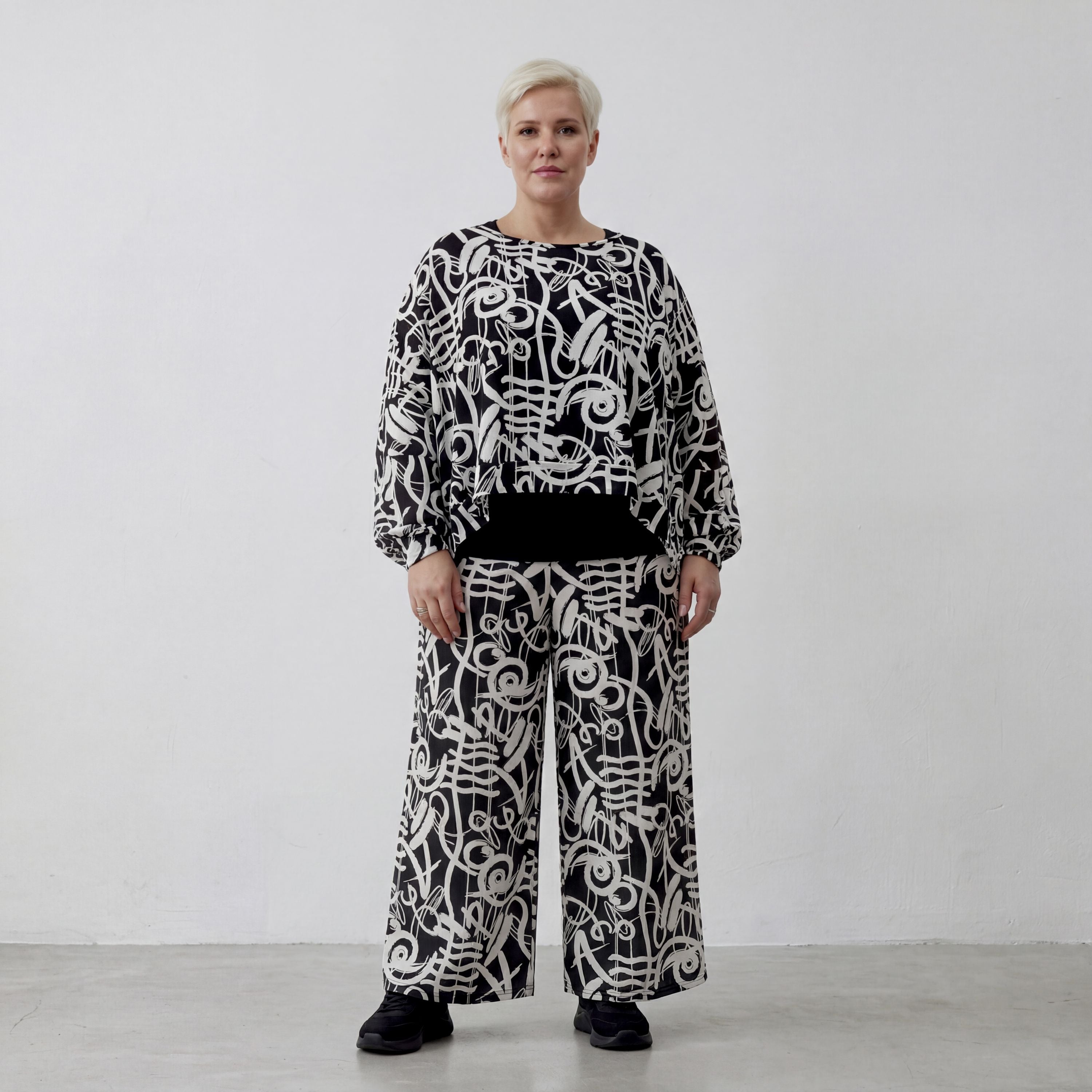 AKH Fashion Überwurf 7011 Pureline, Schwarz-Weiß