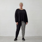 AKH Fashion Leggings P100 Atelier, Schwarz-Weiß