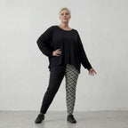 AKH Fashion Leggings P100 Atelier, Schwarz-Weiß