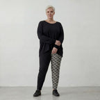 AKH Fashion Leggings P100 Atelier, Schwarz-Weiß