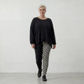AKH Fashion Leggings P100 Atelier, Schwarz-Weiß