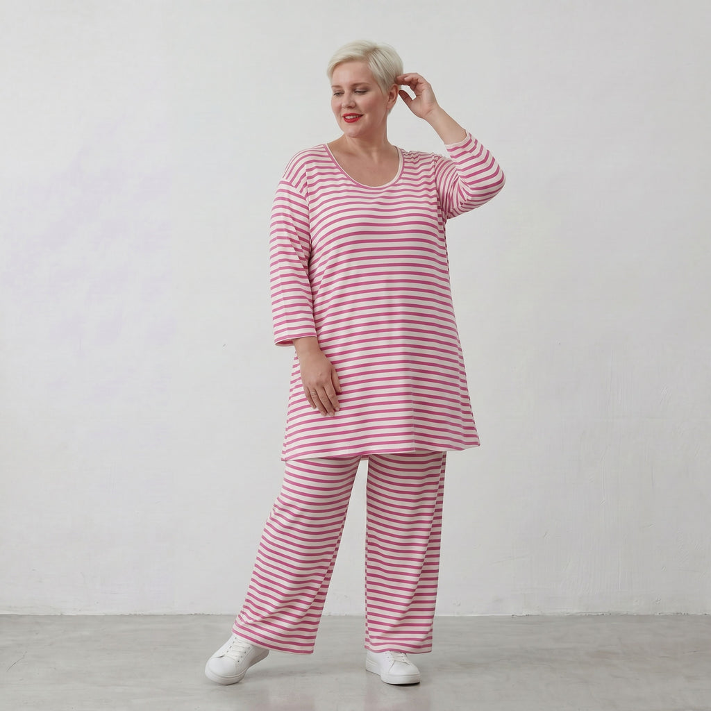 AKH Fashion Shirt 1892 SailorBabe, Weiß-Fuchsia