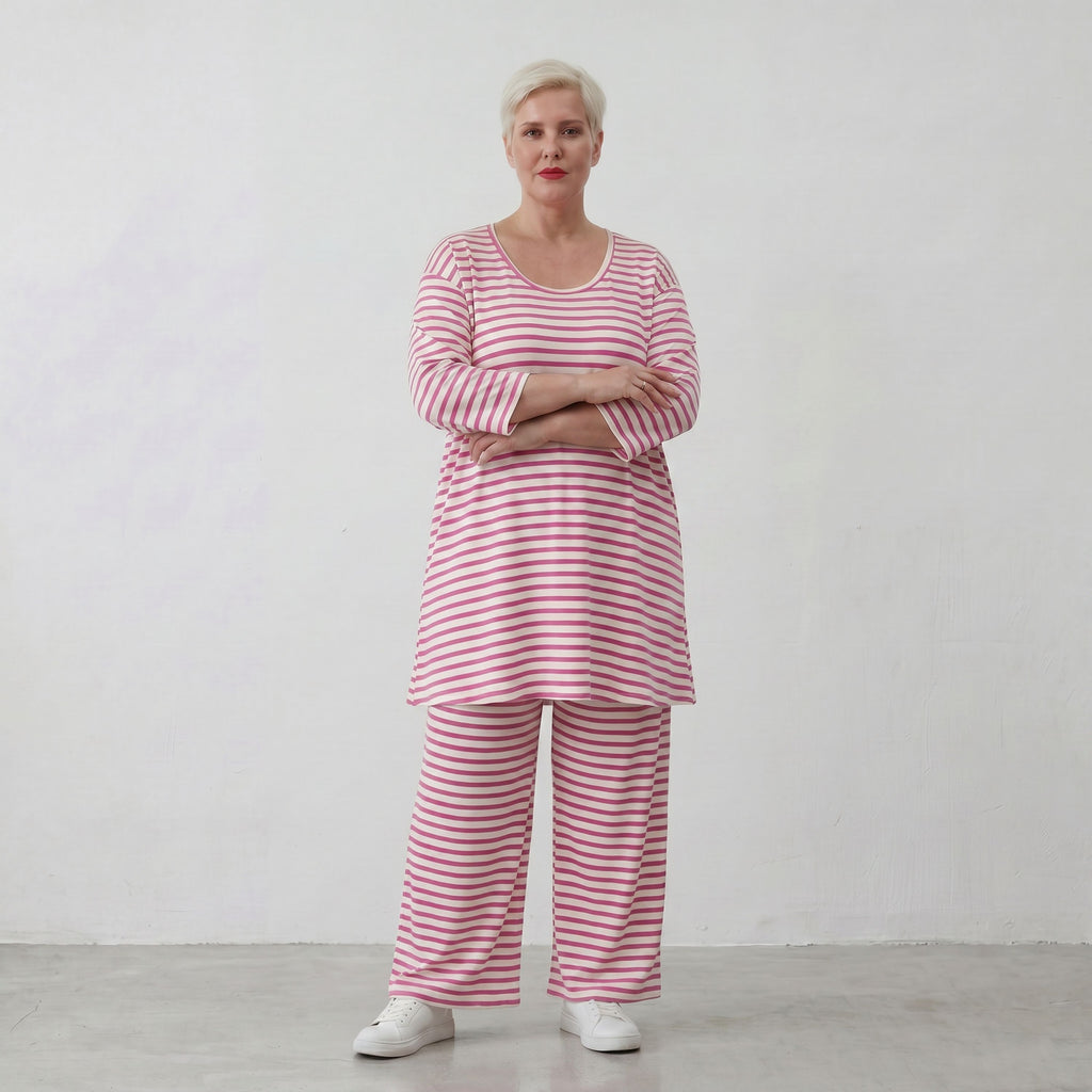 AKH Fashion Shirt 1892 SailorBabe, Weiß-Fuchsia