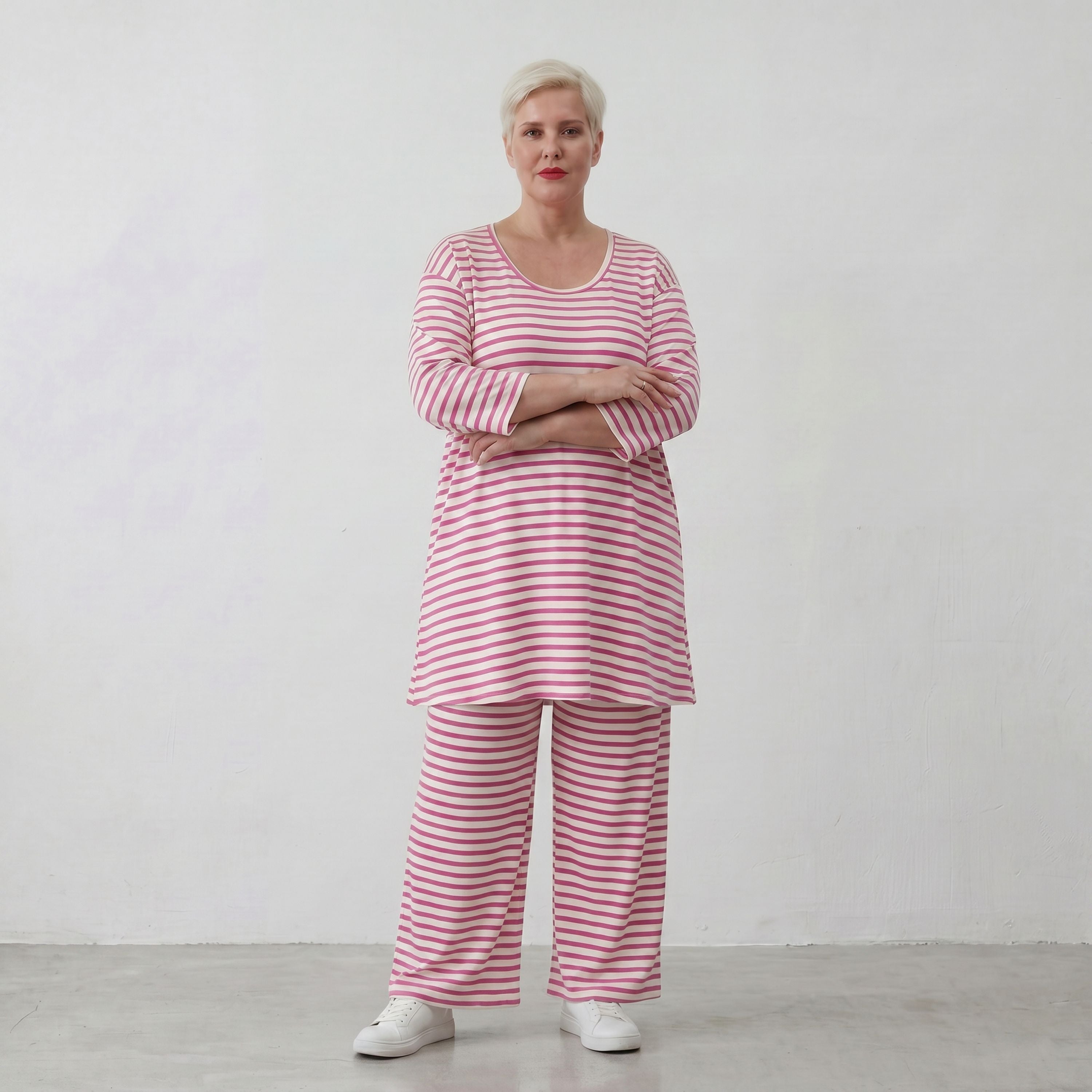AKH Fashion Shirt 1892 SailorBabe, Weiß-Fuchsia