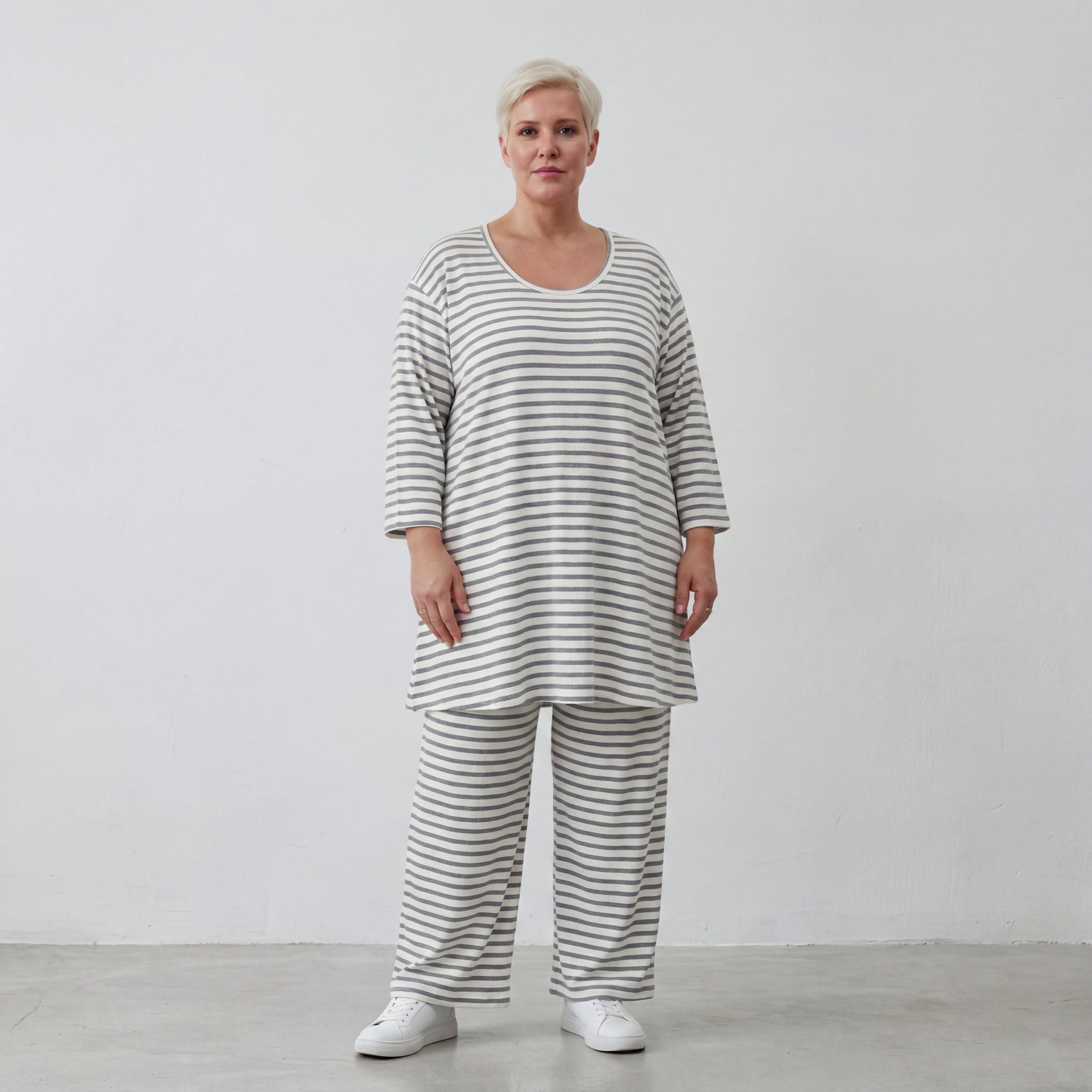 AKH Fashion Shirt 1892 SailorBabe, Weiß-Grau
