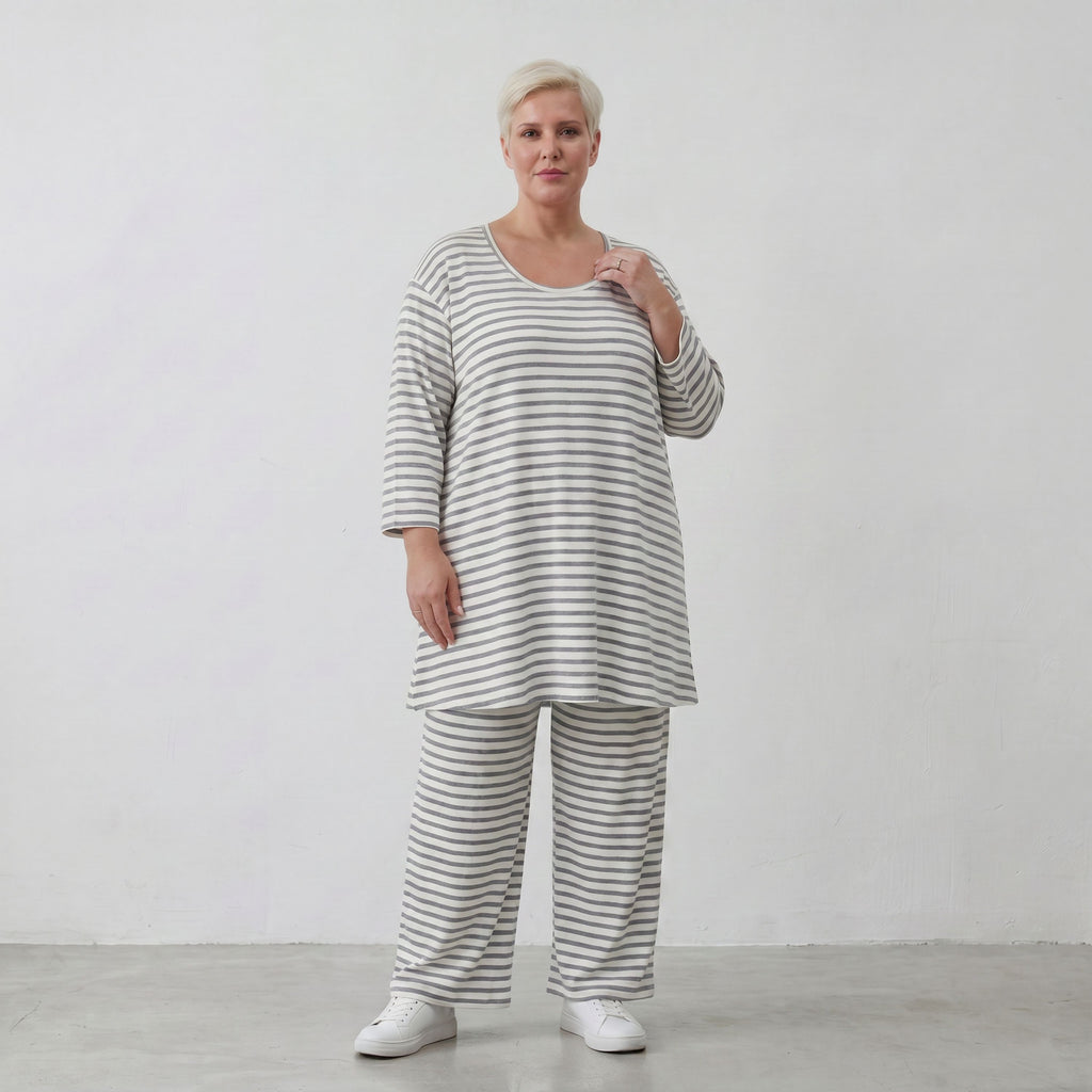 AKH Fashion Shirt 1892 SailorBabe, Weiß-Grau