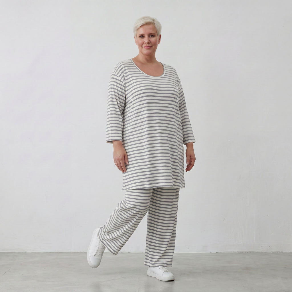 AKH Fashion Shirt 1892 SailorBabe, Weiß-Grau
