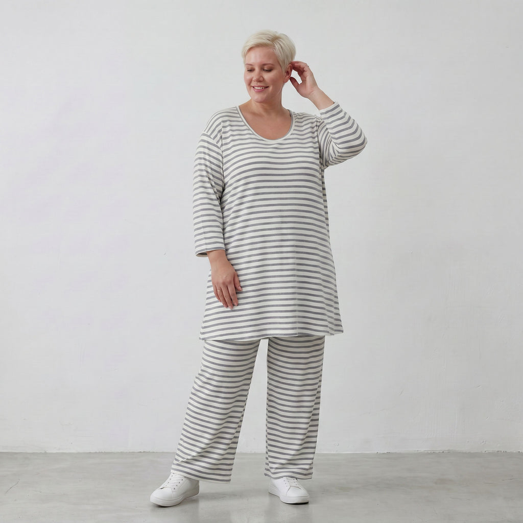 AKH Fashion Shirt 1892 SailorBabe, Weiß-Grau
