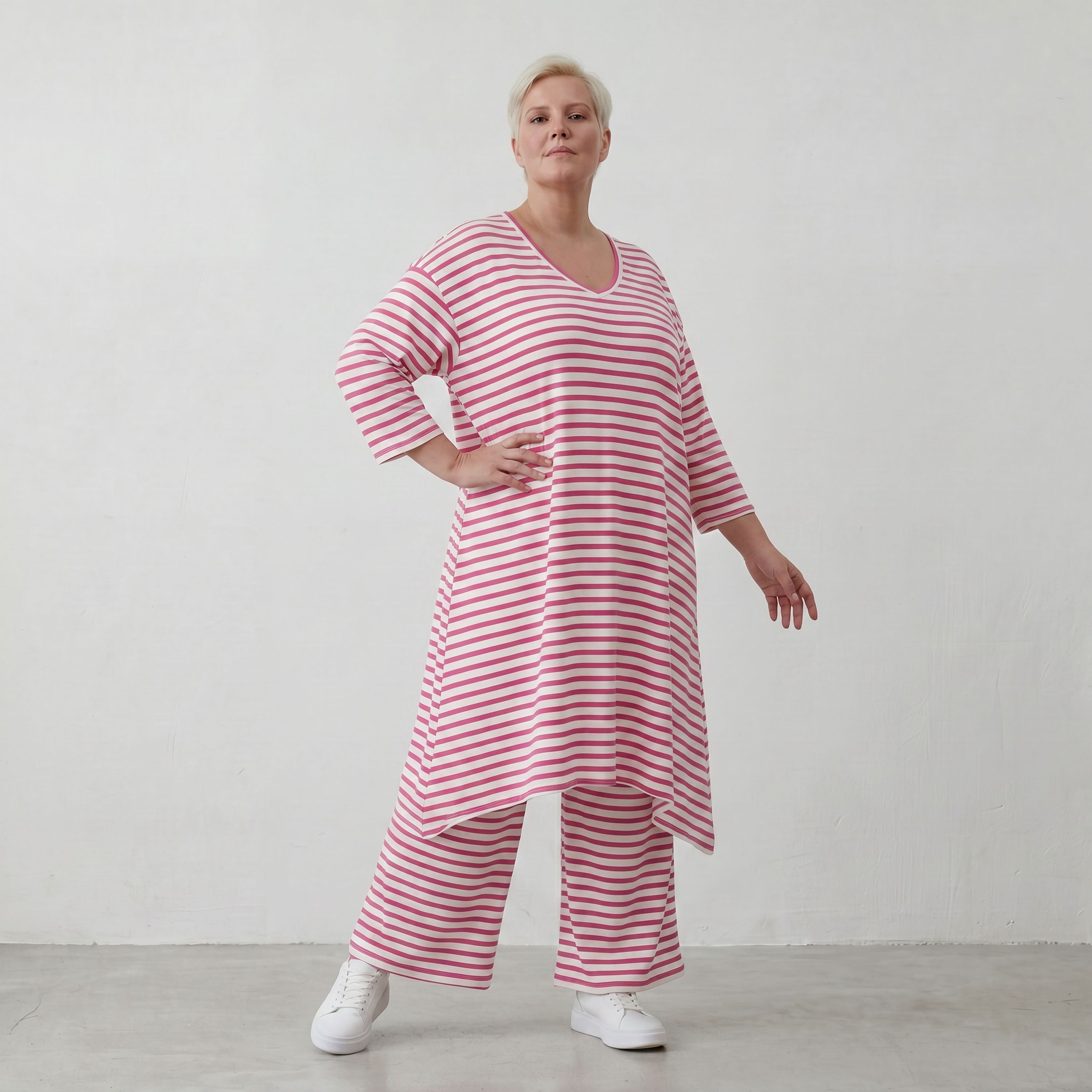 AKH Fashion Hose 225 SailorBabe, Weiß-Fuchsia