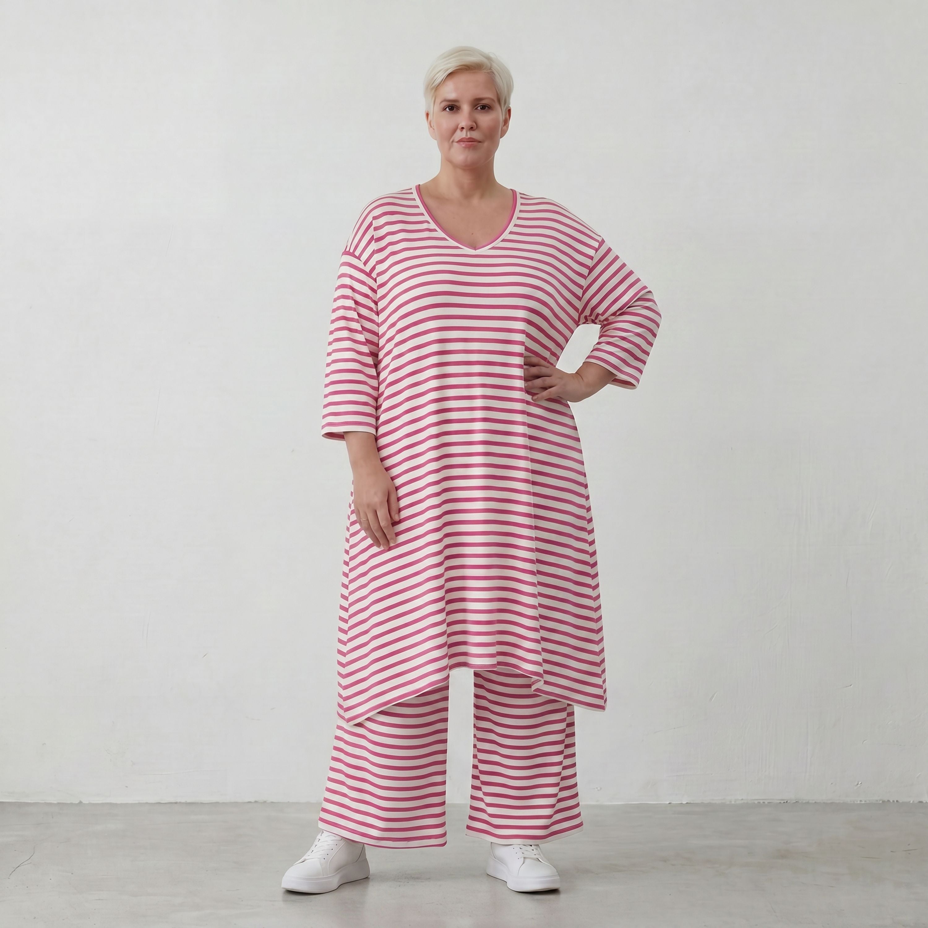 AKH Fashion Hose 225 SailorBabe, Weiß-Fuchsia