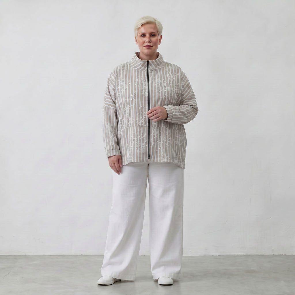 AKH Fashion Jacke 7104 Rebound, Sand-Weiß