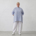 AKH Fashion Bluse 7116 Rebound, Blau-Weiß