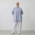 AKH Fashion Bluse 7116 Rebound, Blau-Weiß