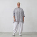 AKH Fashion Bluse 7116 Rebound, Grau-Weiß