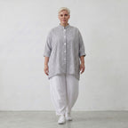 AKH Fashion Bluse 7116 Rebound, Grau-Weiß