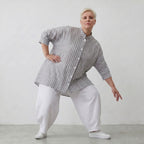 AKH Fashion Bluse 7116 Rebound, Grau-Weiß