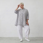 AKH Fashion Bluse 7116 Rebound, Grau-Weiß
