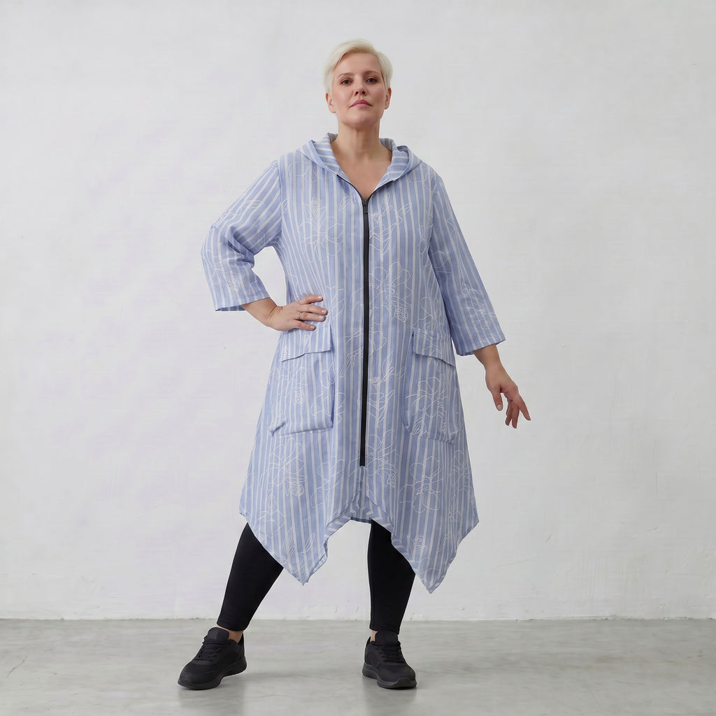 AKH Fashion Jacke 7227 Rebound, Blau-Weiß