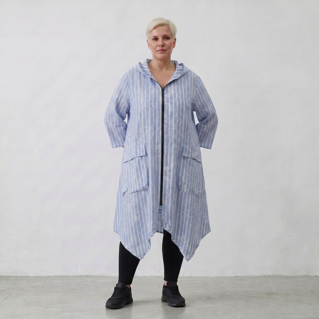 AKH Fashion Jacke 7227 Rebound, Blau-Weiß