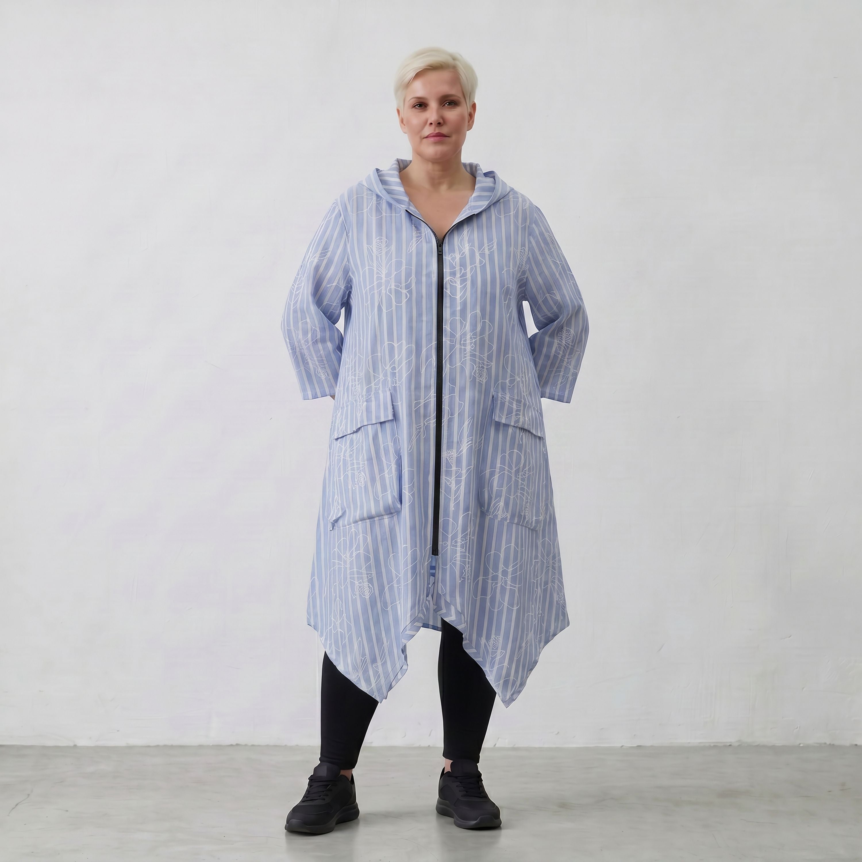 AKH Fashion Jacke 7227 Rebound, Blau-Weiß