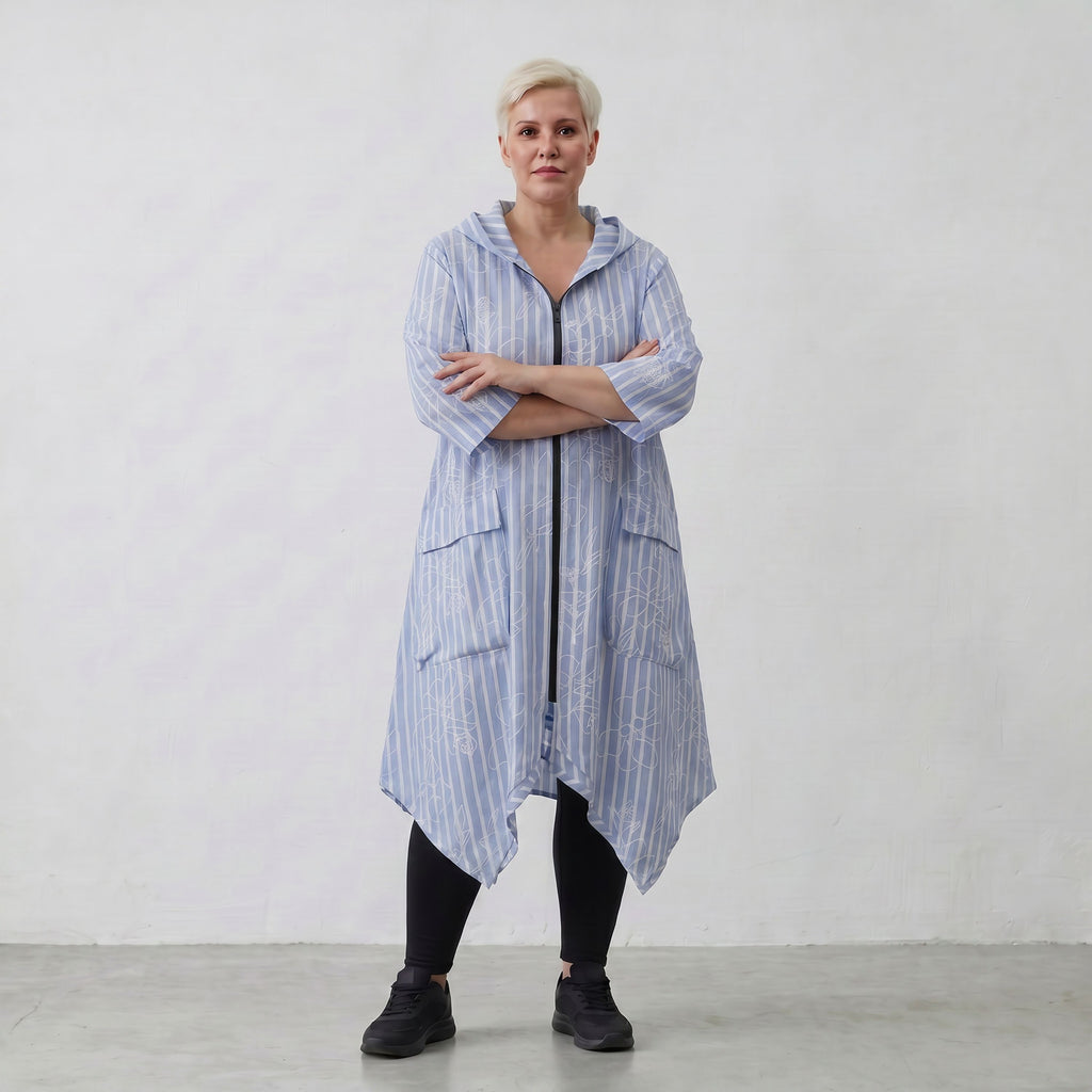 AKH Fashion Jacke 7227 Rebound, Blau-Weiß