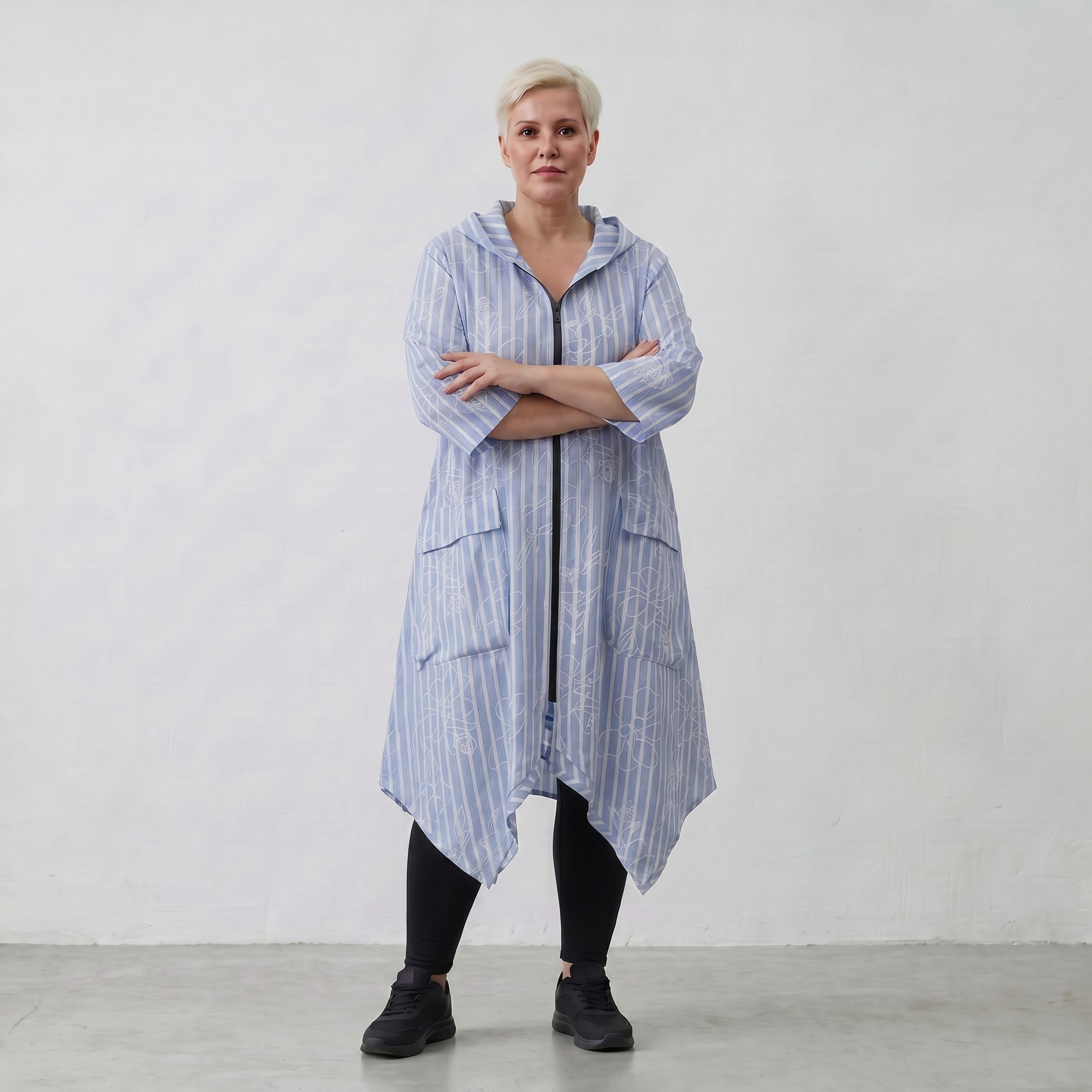 AKH Fashion Jacke 7227 Rebound, Blau-Weiß