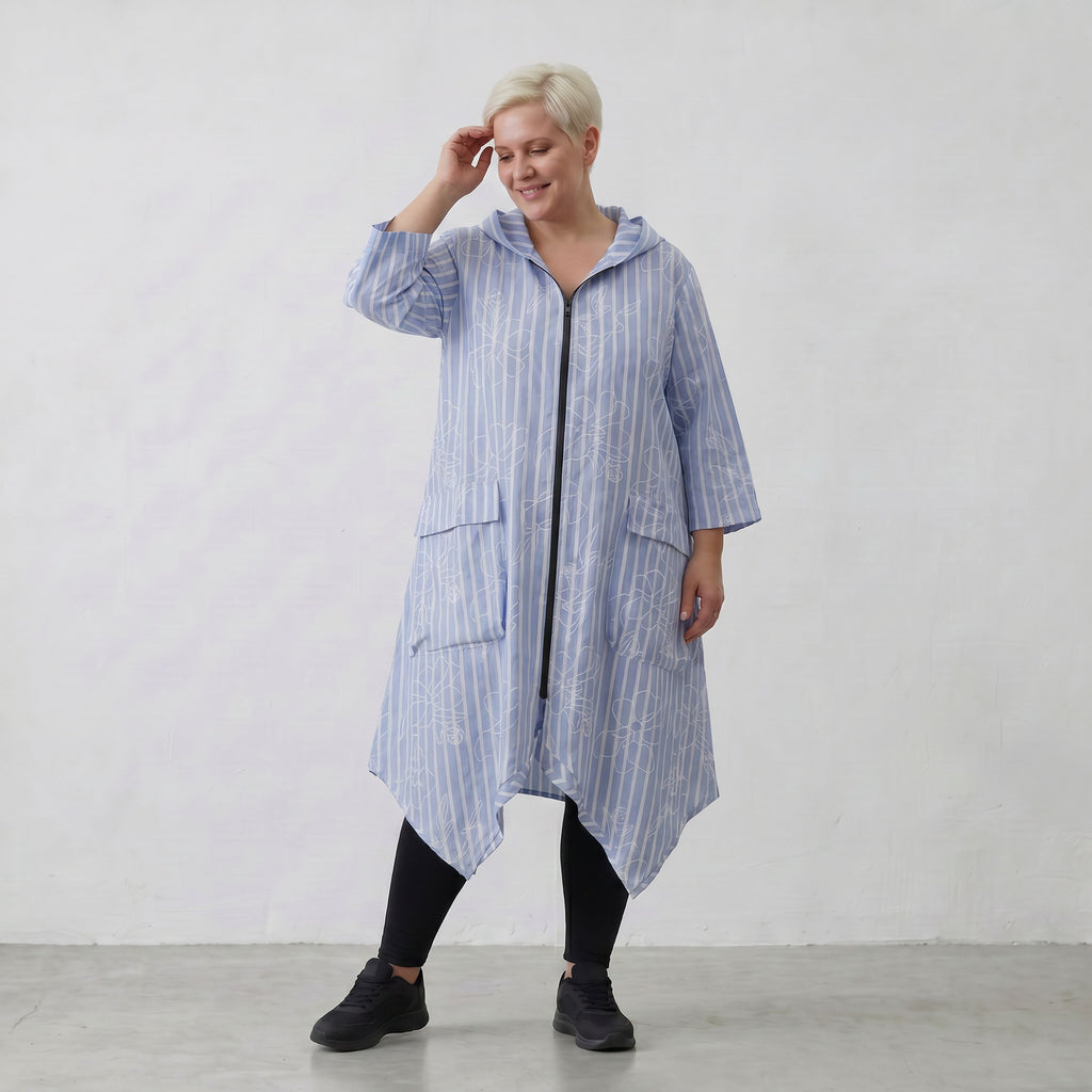 AKH Fashion Jacke 7227 Rebound, Blau-Weiß
