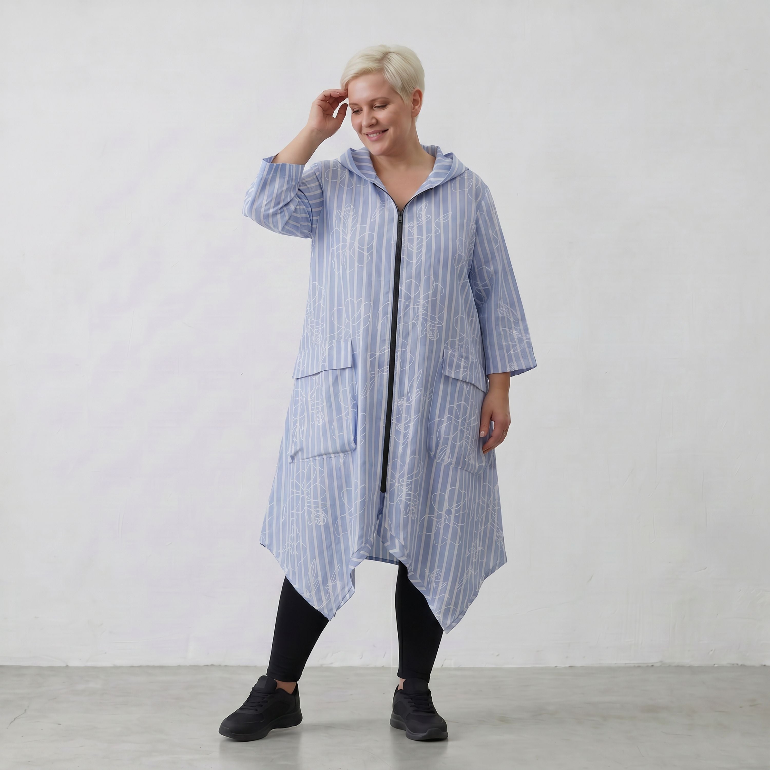 AKH Fashion Jacke 7227 Rebound, Blau-Weiß