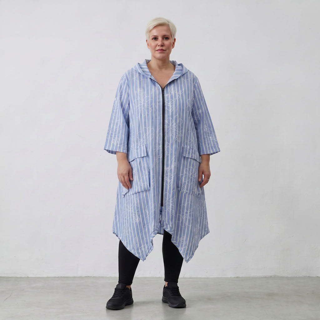 AKH Fashion Jacke 7227 Rebound, Blau-Weiß