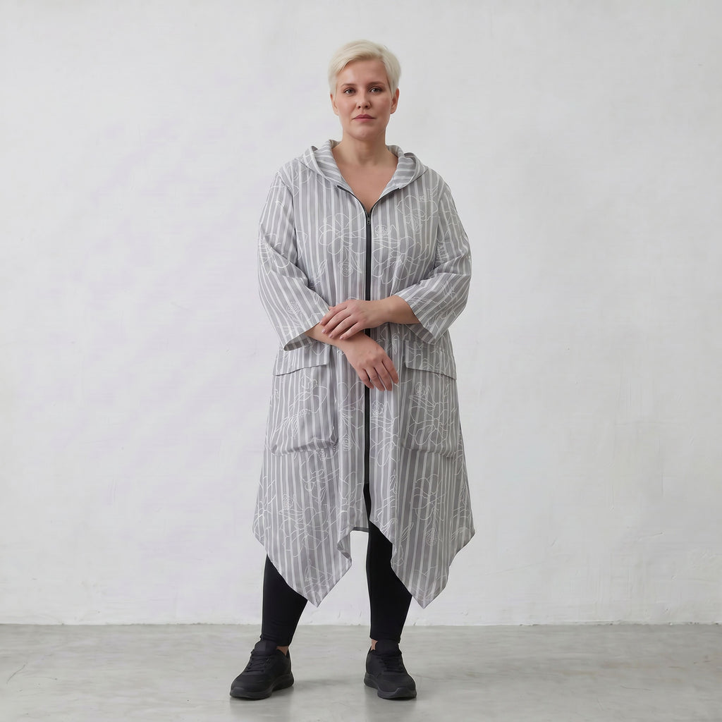 AKH Fashion Jacke 7227 Rebound, Grau-Weiß