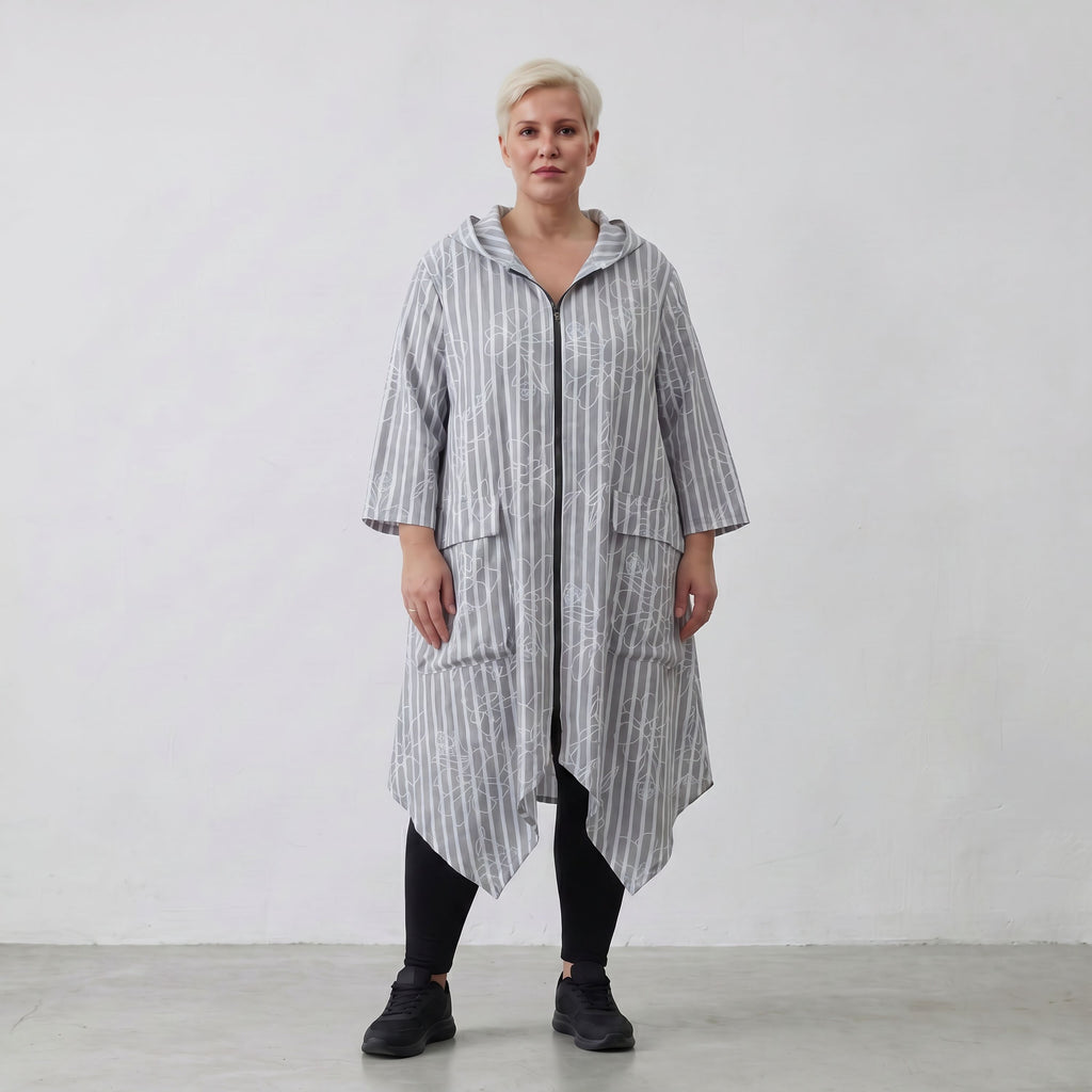 AKH Fashion Jacke 7227 Rebound, Grau-Weiß