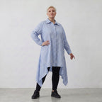 AKH Fashion Bluse 7238 Rebound, Blau-Weiß