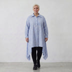 AKH Fashion Bluse 7238 Rebound, Blau-Weiß