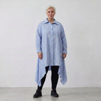 AKH Fashion Bluse 7238 Rebound, Blau-Weiß