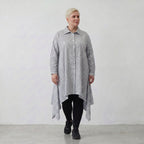 AKH Fashion Bluse 7238 Rebound, Grau-Weiß
