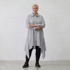 AKH Fashion Bluse 7238 Rebound, Grau-Weiß
