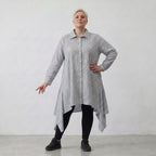 AKH Fashion Bluse 7238 Rebound, Grau-Weiß