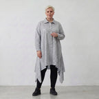 AKH Fashion Bluse 7238 Rebound, Grau-Weiß