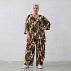 AKH Fashion Shirt 593 Savannah, Schwarz-Beige