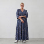 AKH Fashion Kleid 7236 Mariposa, Jeansblau-Rose