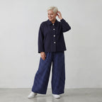 Marlene-Hose im Karomuster aus luftigem Jacquard-Stretch