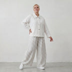 Marlene-Hose im Karo-Jacquard-Look für den Sommer