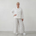 Marlene-Hose im Karo-Jacquard-Look für den Sommer