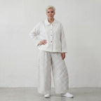 Marlene-Hose im Karo-Jacquard-Look für den Sommer