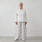 Marlene-Hose im Karo-Jacquard-Look für den Sommer