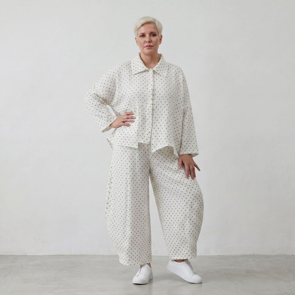 Leichte Jacquard-Jacke mit Hemdkragen im Karo-Dessin