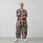 Luftiges Viskose-Shirt in A-Linie mit 3/4-Arm in drei Farben