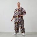 Luftiges Viskose-Shirt in A-Linie mit 3/4-Arm in drei Farben